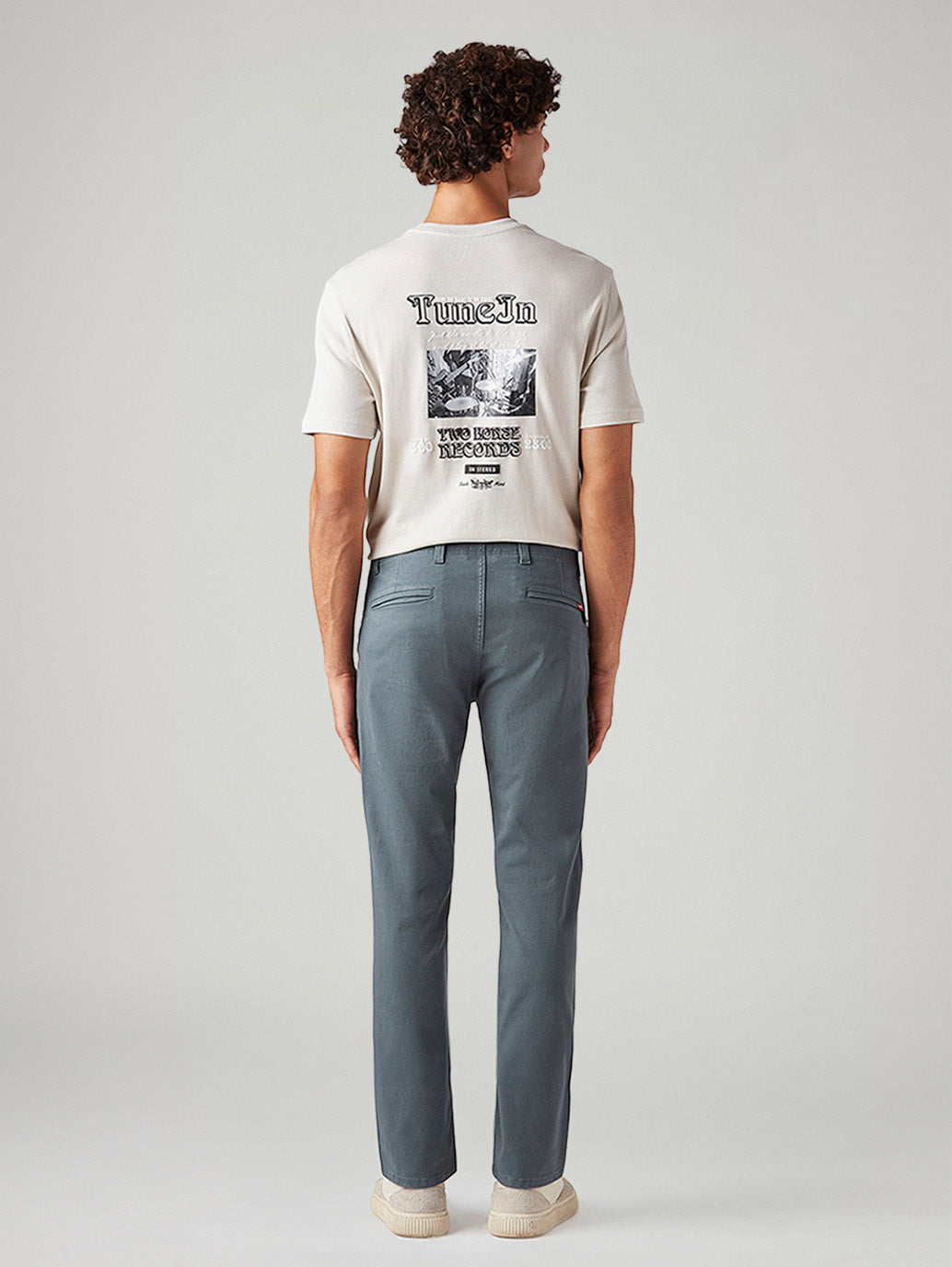 Men's 511 Grey Slim Fit Mid Rise Chinos - Back View