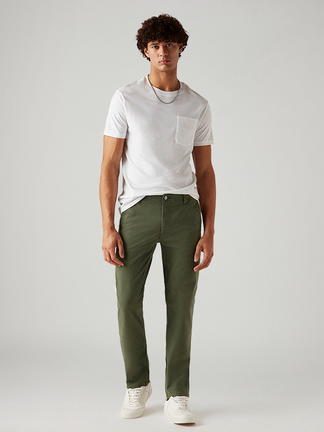 Men's 511 Olive Slim Fit Hyper Stretch Chinos - Styleshot View