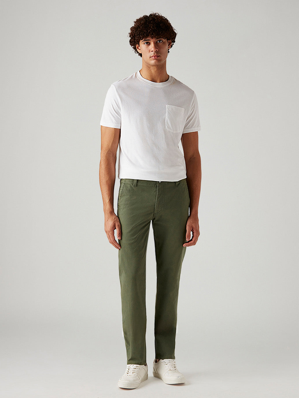 Men's 511 Olive Slim Fit Hyper Stretch Chinos - Front View
