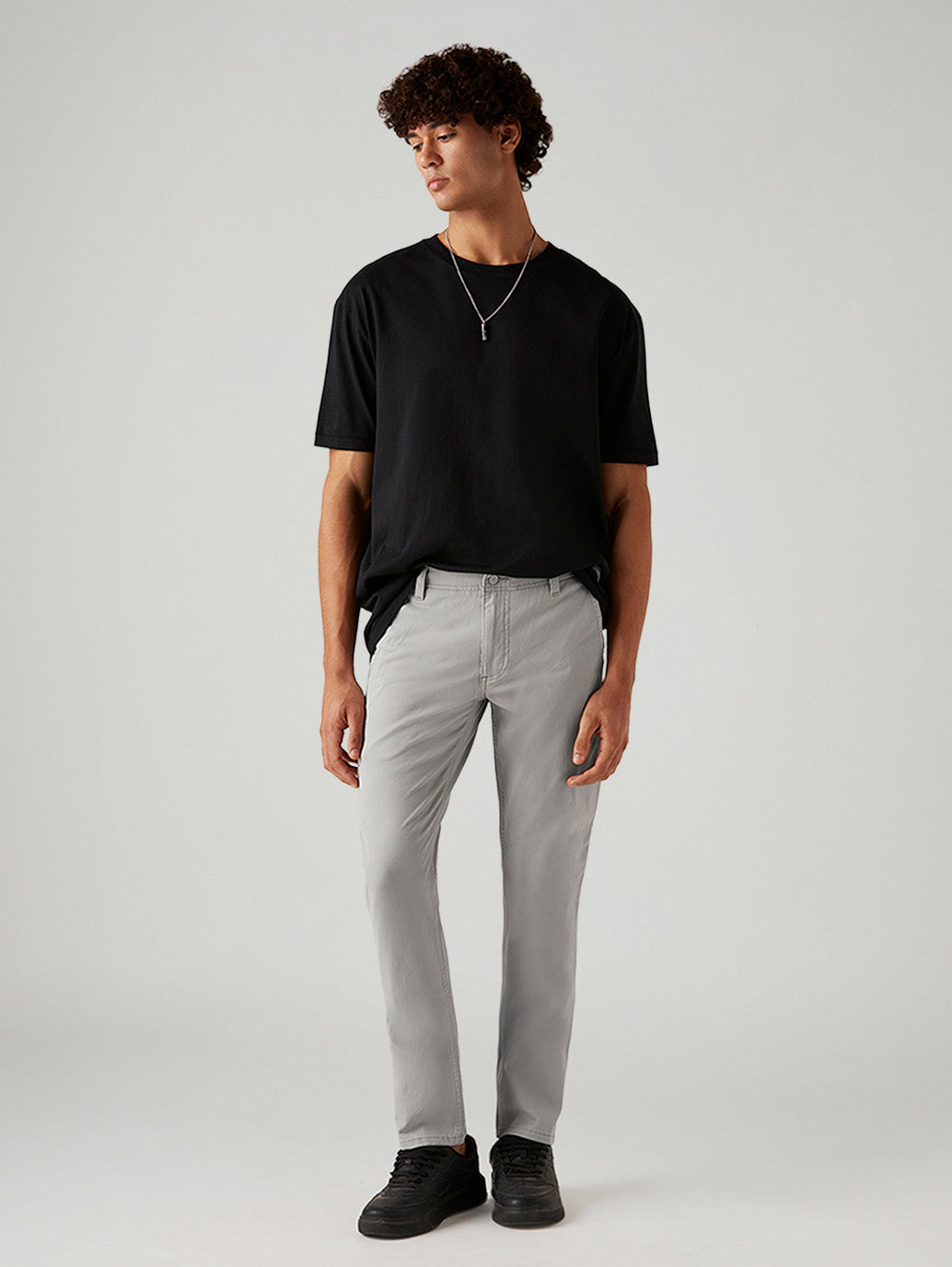 Men's 511 Light Grey Slim Fit Hyper Stretch Chinos - Styleshot View
