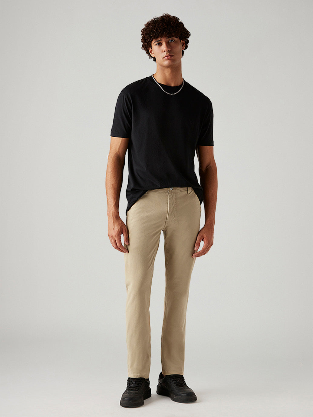 Men's 511 Beige Slim Fit Hyper Stretch Chinos - Styleshot View
