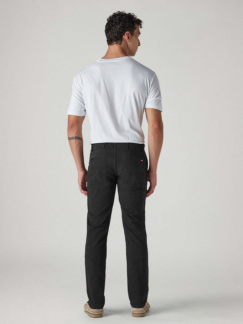 Men's 511 Black Slim Fit Mid Rise Chinos - Back View