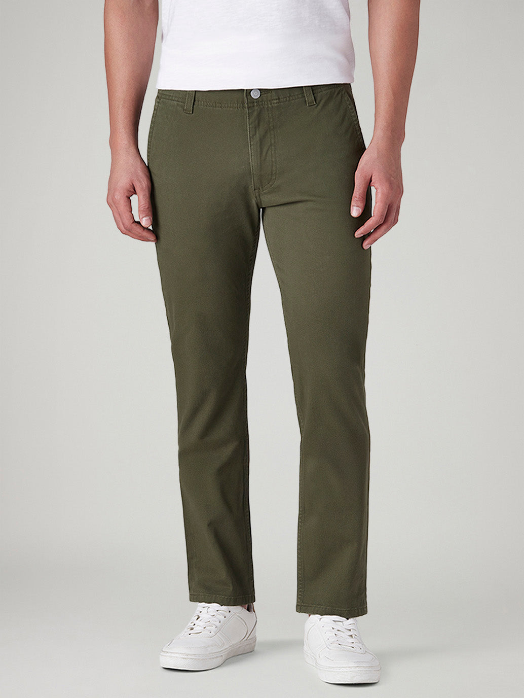 Men's 511 Olive Slim Fit Mid Rise Hyper Stretch Chinos - Front View