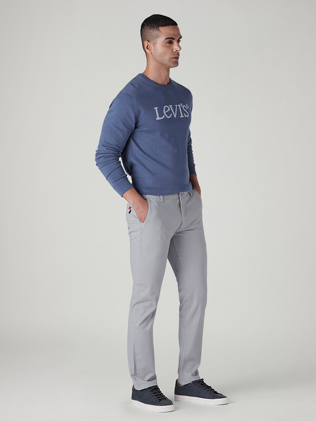Men's 511 Grey Slim Fit Mid Rise Hyper Stretch Chinos