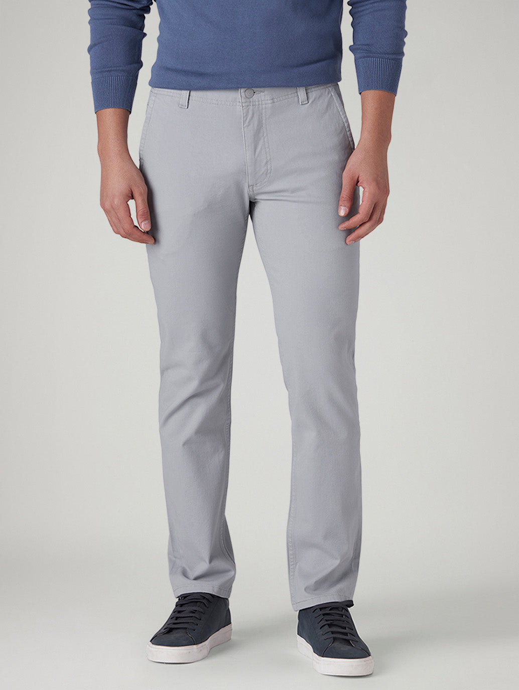 Men's 511 Grey Slim Fit Mid Rise Hyper Stretch Chinos - Front View