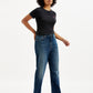 Women's High Rise Ribcage Straight Blue Jeans