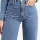 Women's High Rise Ribcage Wide Leg Loose Fit Jeans