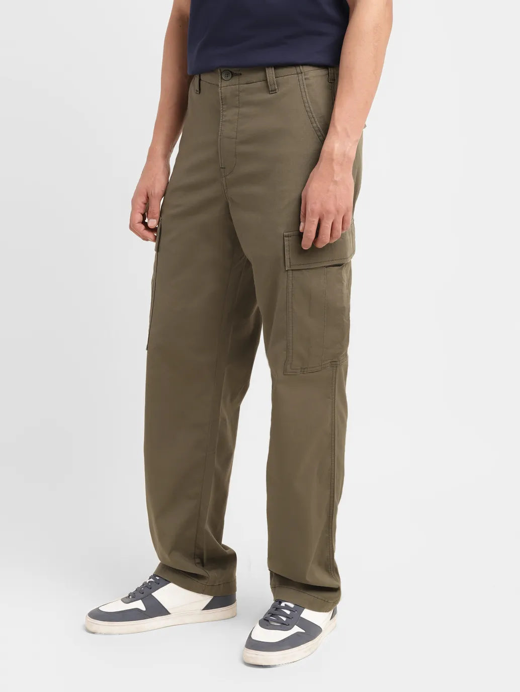 Men's Straight Fit Olive Cargo