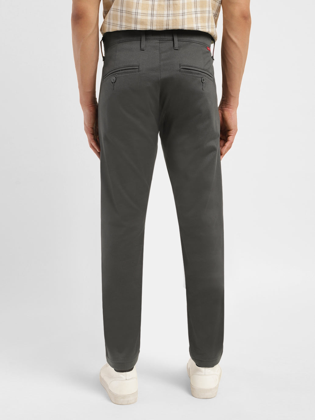 Men's Grey Slim Tapered Fit Chinos