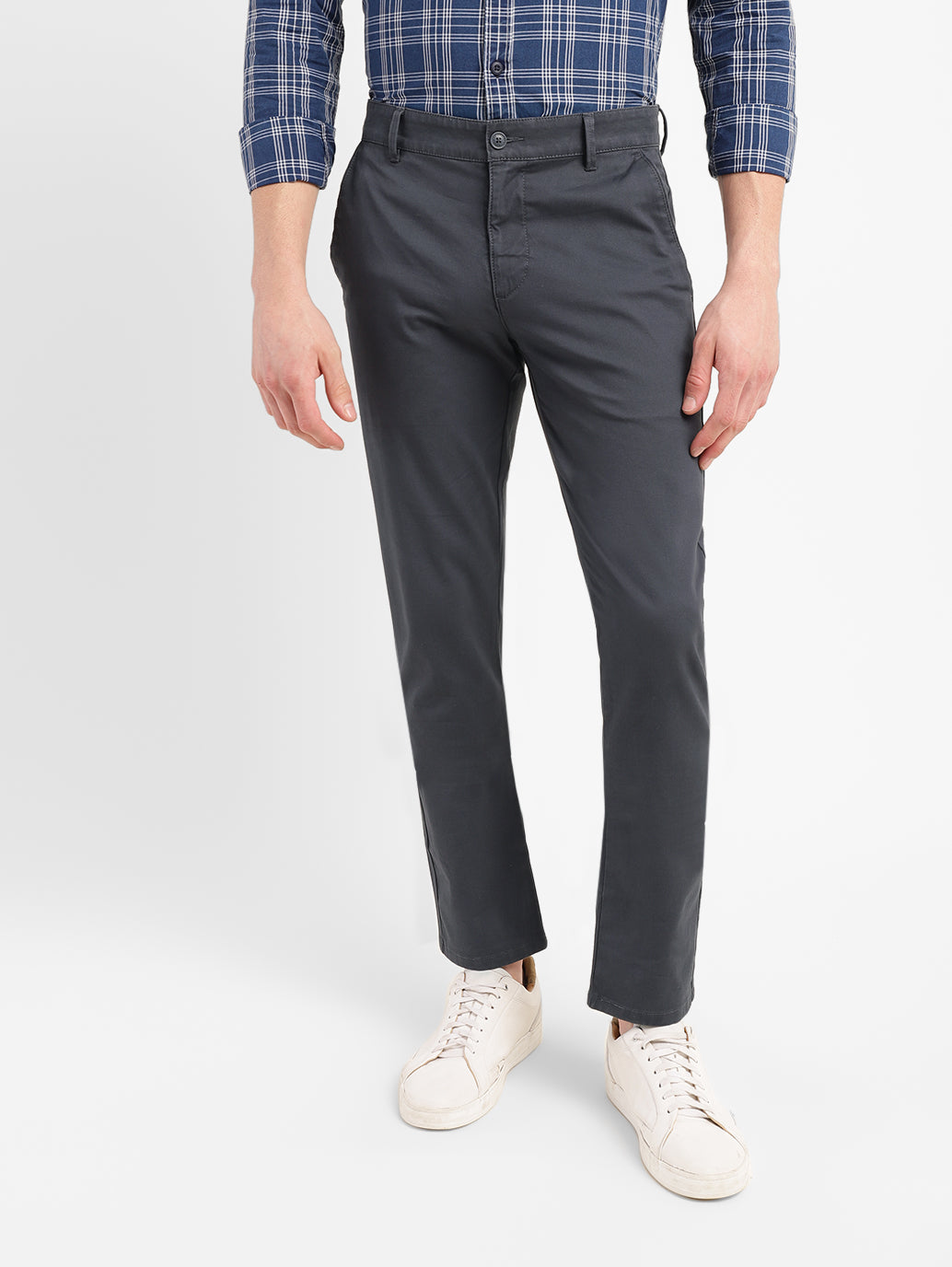 Men's Charcoal Grey Slim Fit Chinos