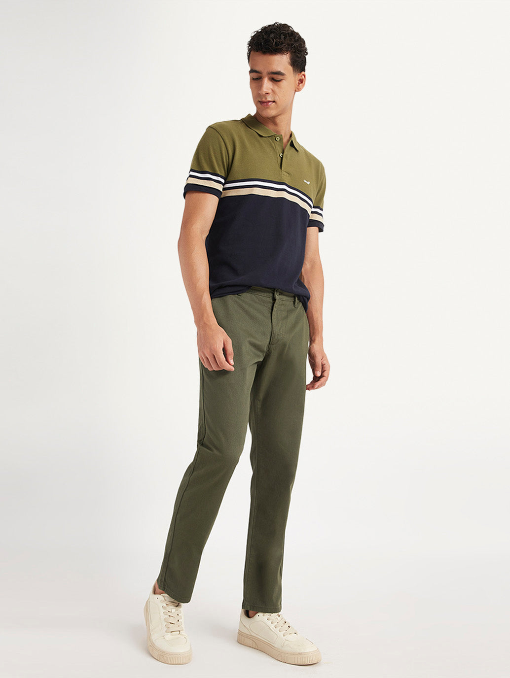 Men's Olive Slim Fit Chinos