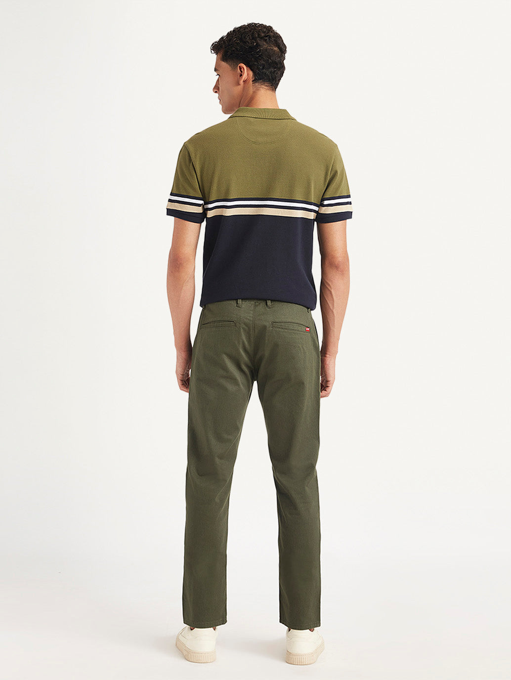 Men's Olive Slim Fit Chinos