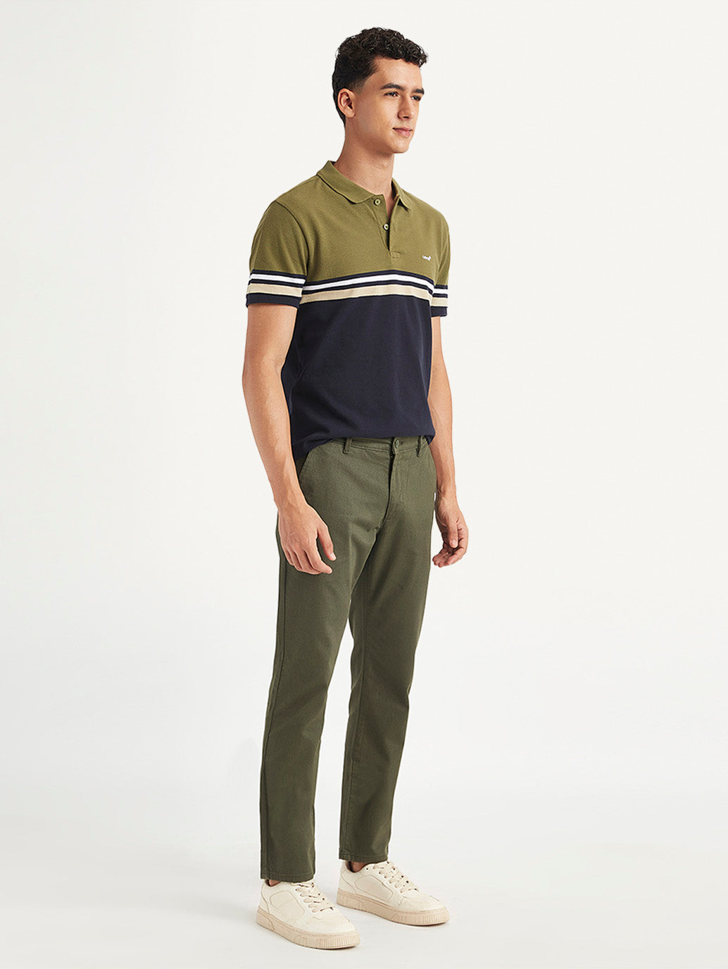 Men's Olive Slim Fit Chinos