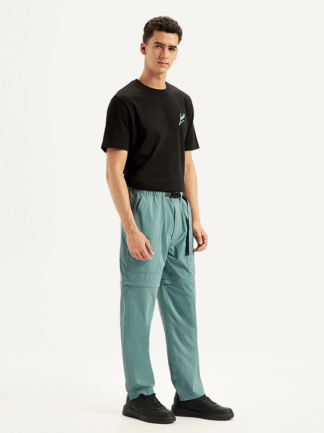 Men's Blue Cargo Fit Trousers