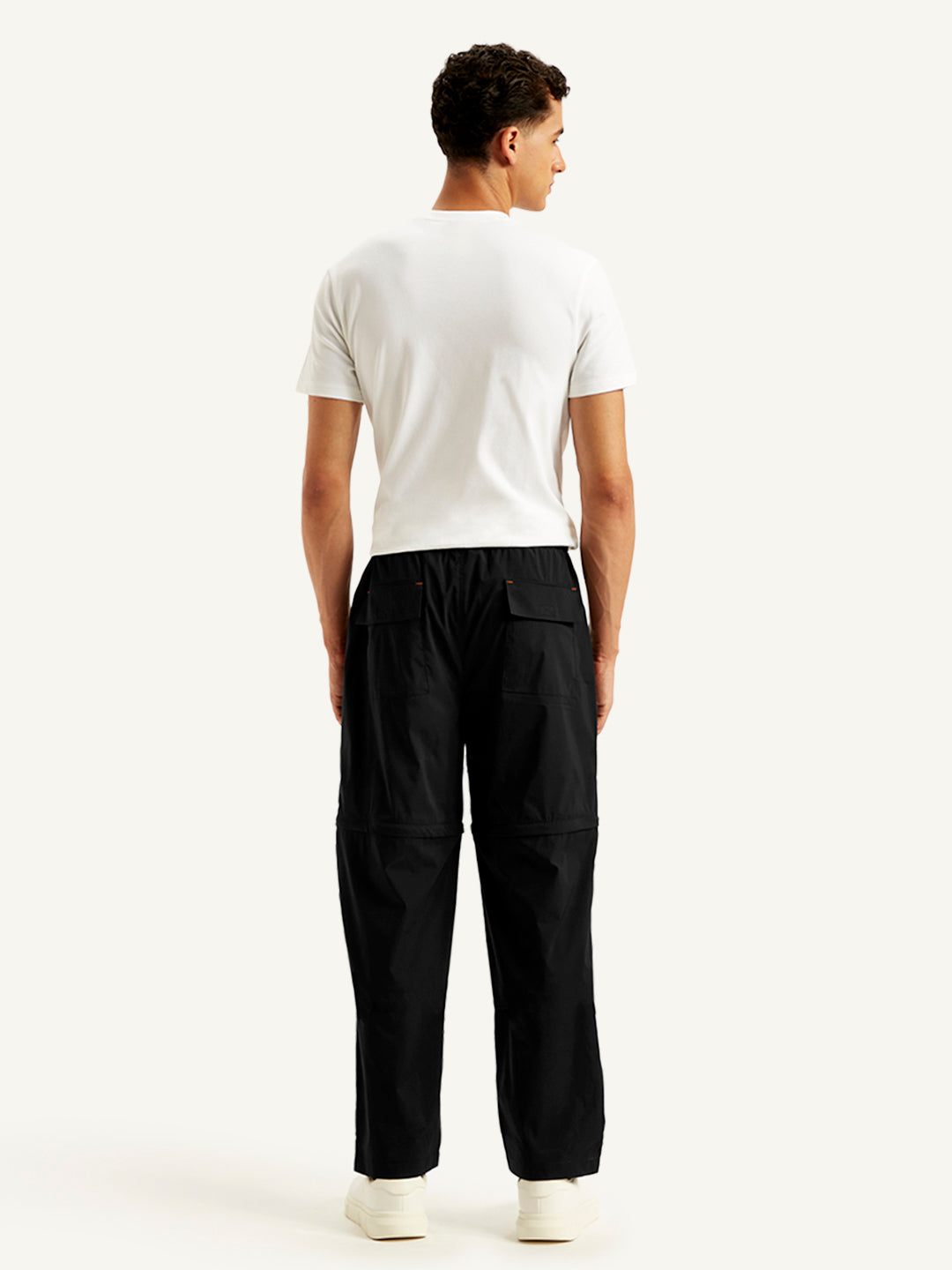 Men's Black Cargo Fit Trousers