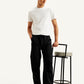 Men's Black Cargo Fit Trousers