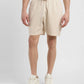 Men's Cream Regular Fit Shorts