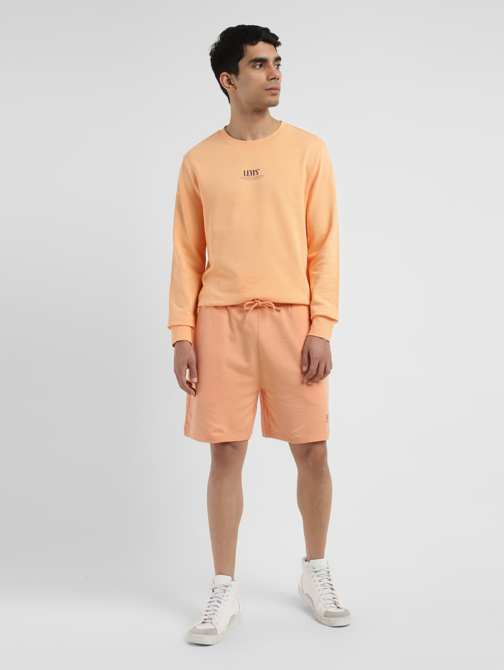 Men's Peach Regular Fit Shorts
