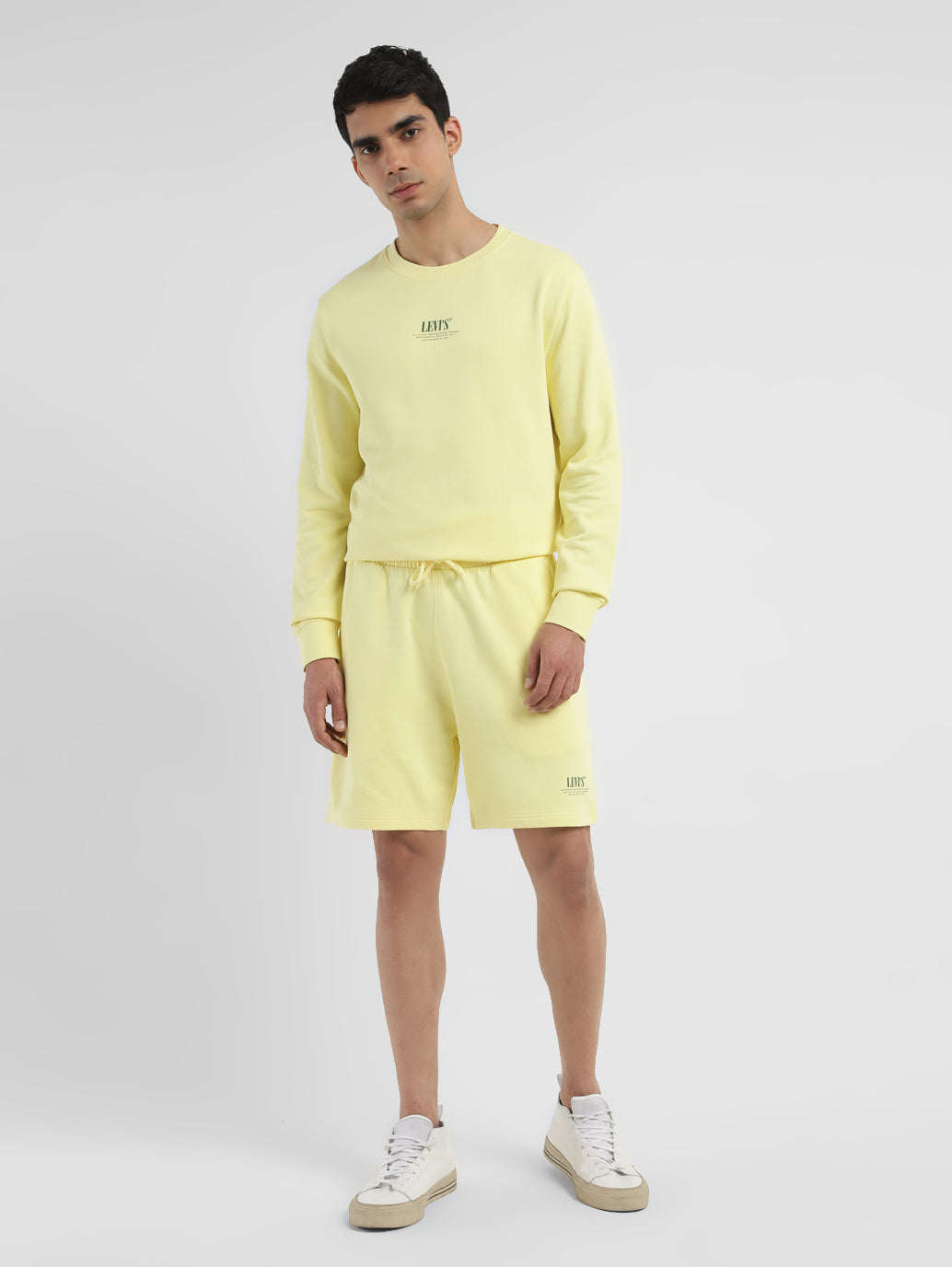 Men's Yellow Regular Fit Shorts