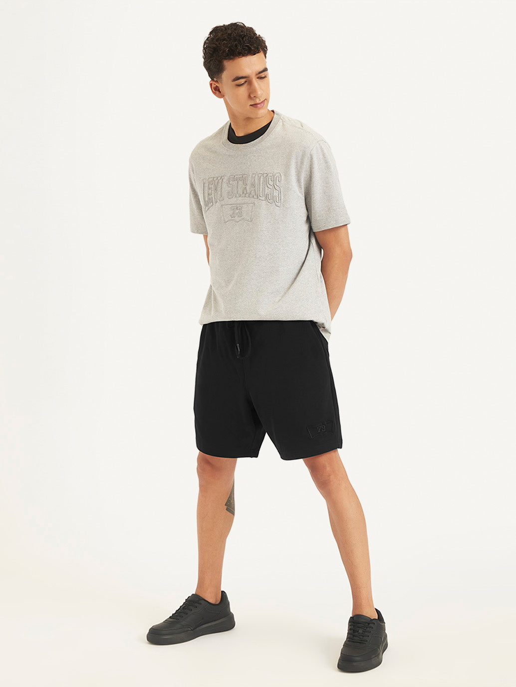 Men's Black Regular Fit Shorts