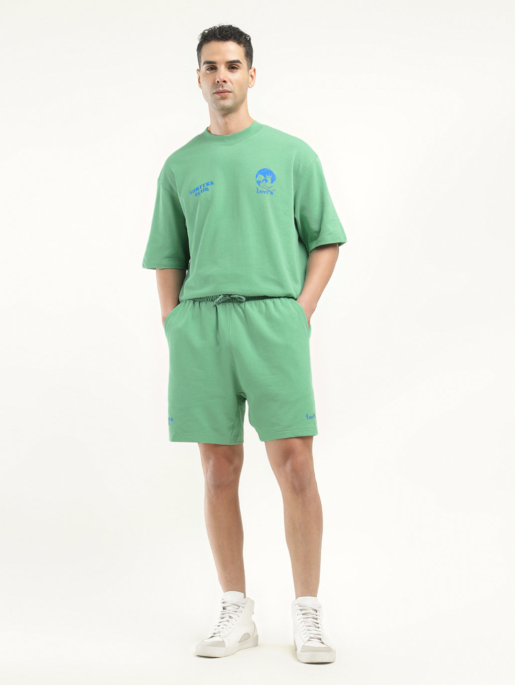 Men's Green Regular Fit Shorts