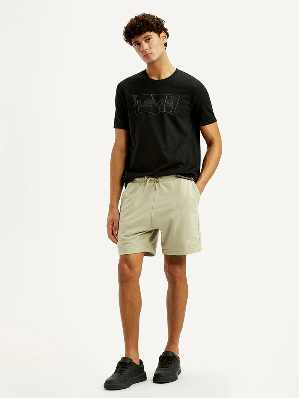 Men's Beige Regular Fit Shorts - Styleshot View