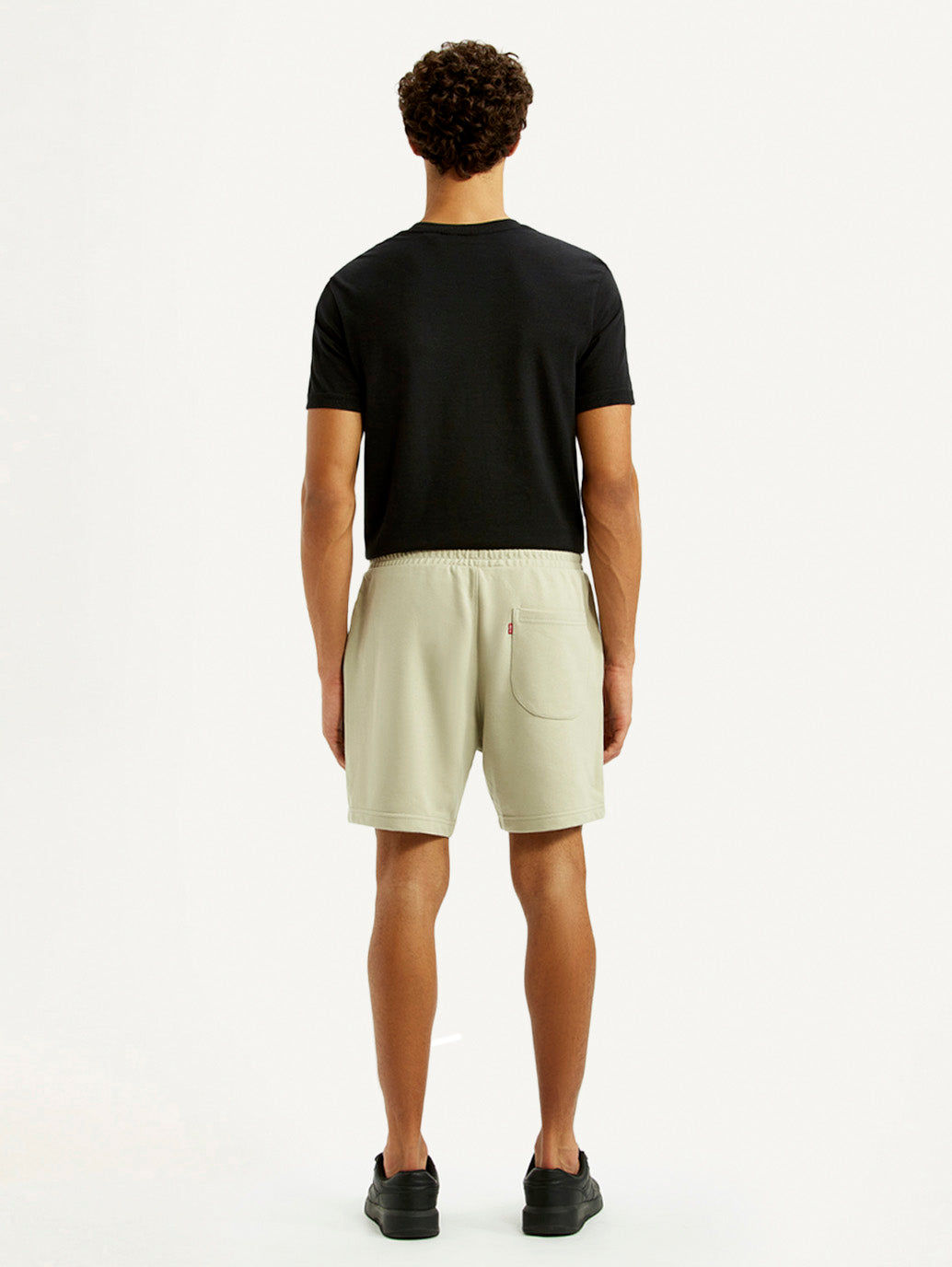 Men's Beige Regular Fit Shorts - Back View
