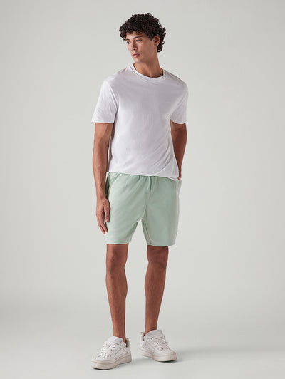 Men's Light Green Regular Fit Mid Rise Shorts-image-7
