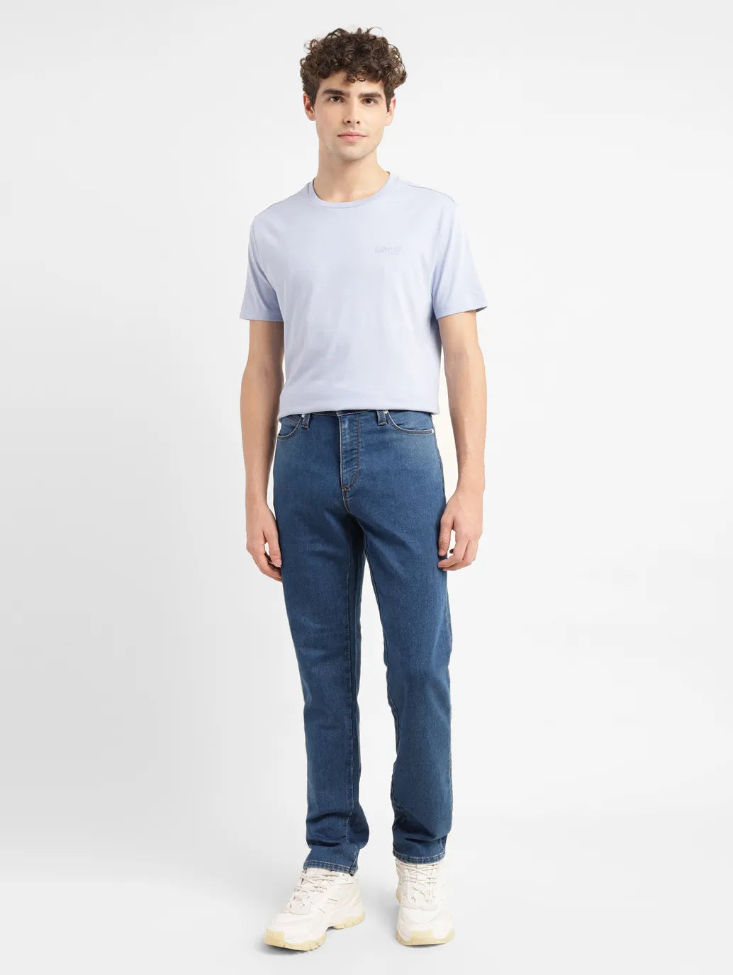 Men's 541 Blue Athletic Tapered Fit Mid Rise Jeans