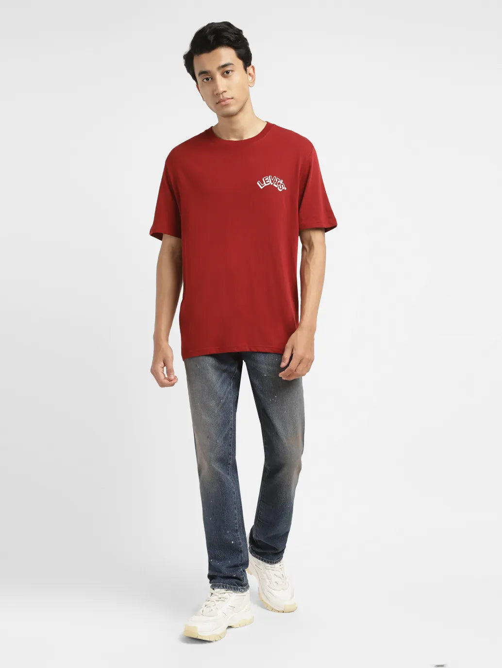 Men's 541 Blue Athletic Tapered Fit Mid Rise Jeans
