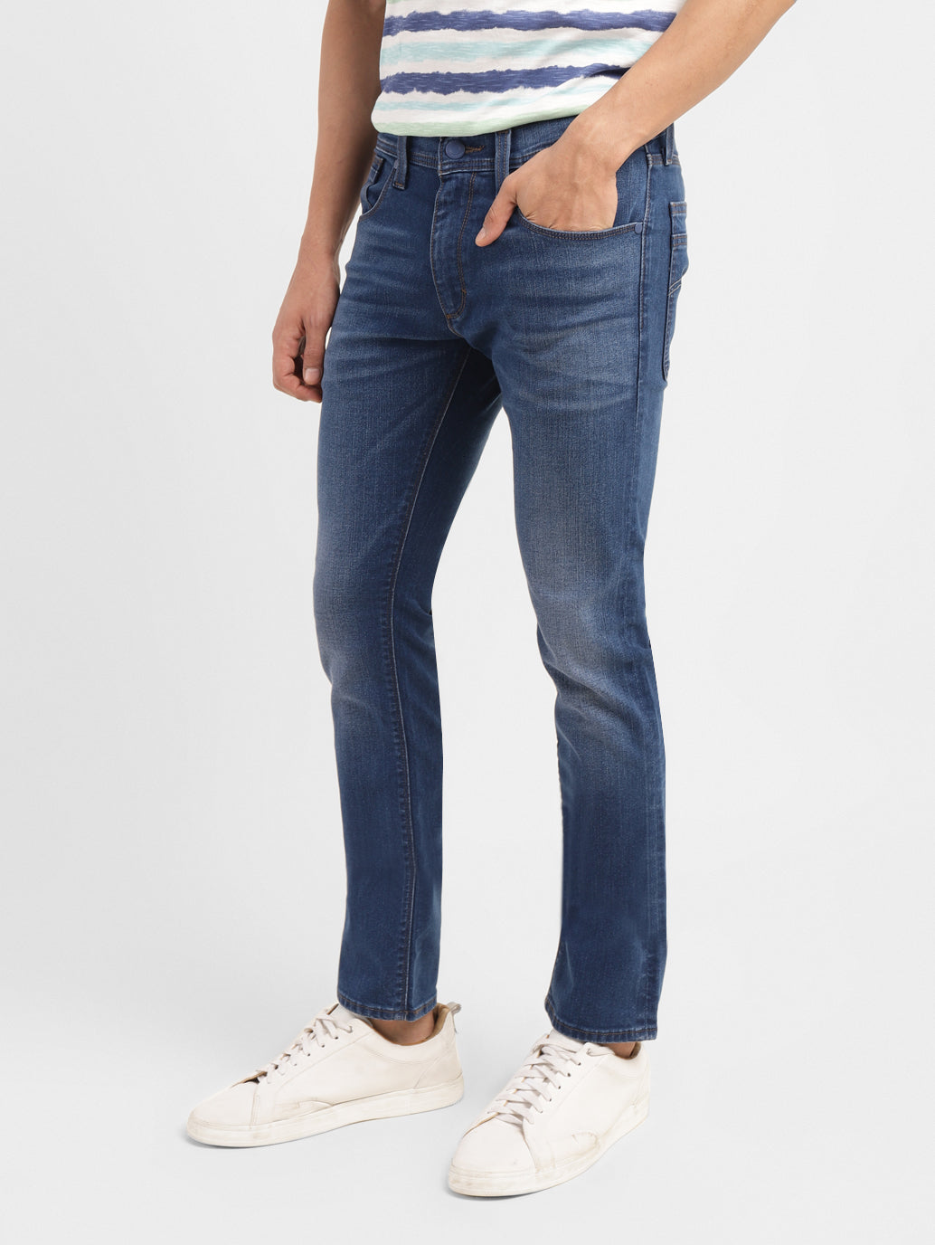Men's 511 Blue Slim Fit Mid Rise Jeans