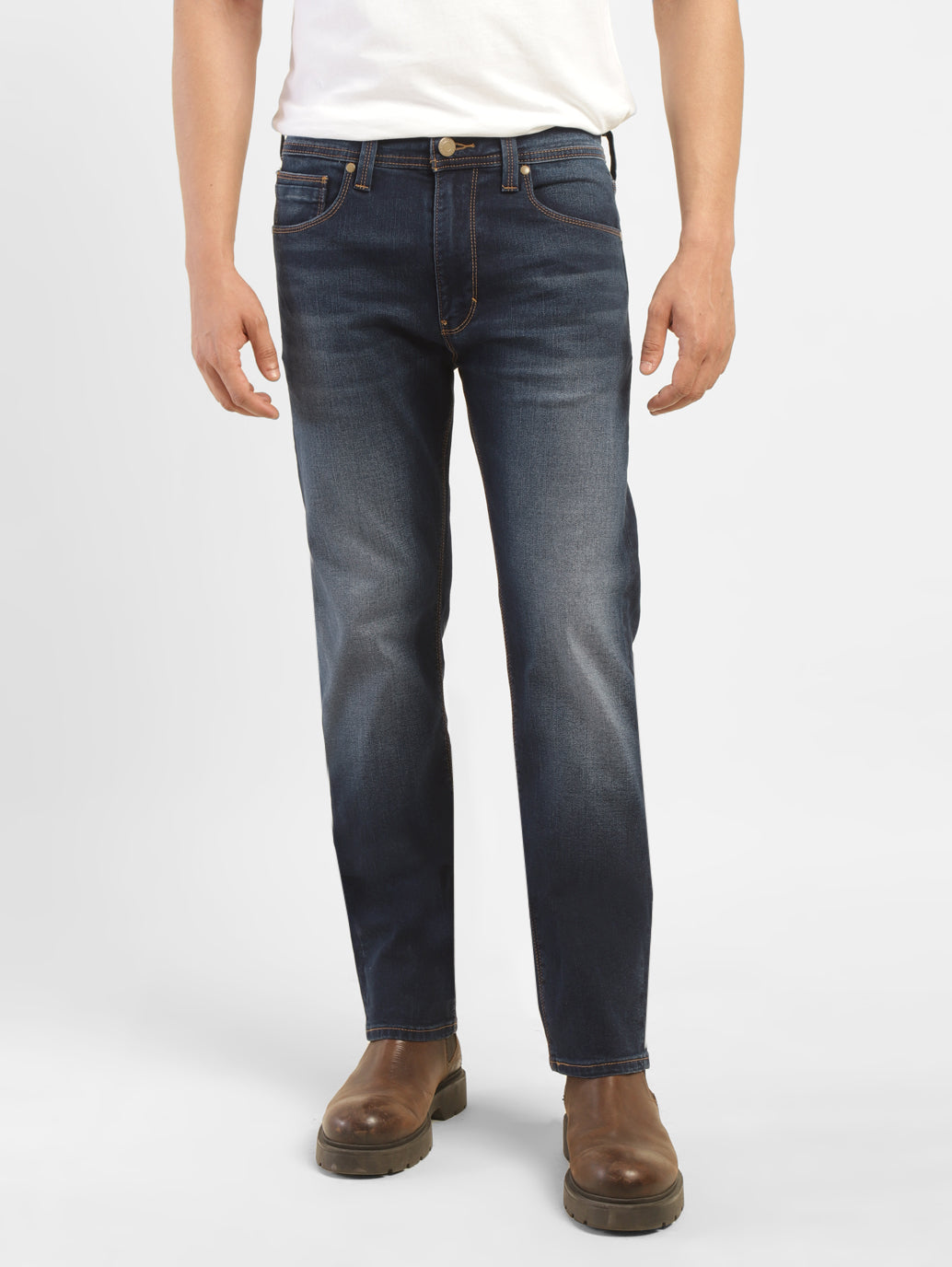 Men's 513 Blue Slim Straight Fit Mid Rise Jeans