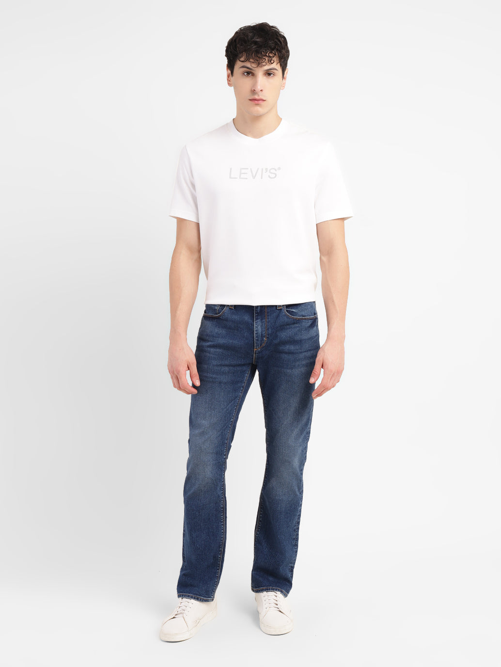 Men's 527 Blue Bootcut Fit Mid Rise Jeans