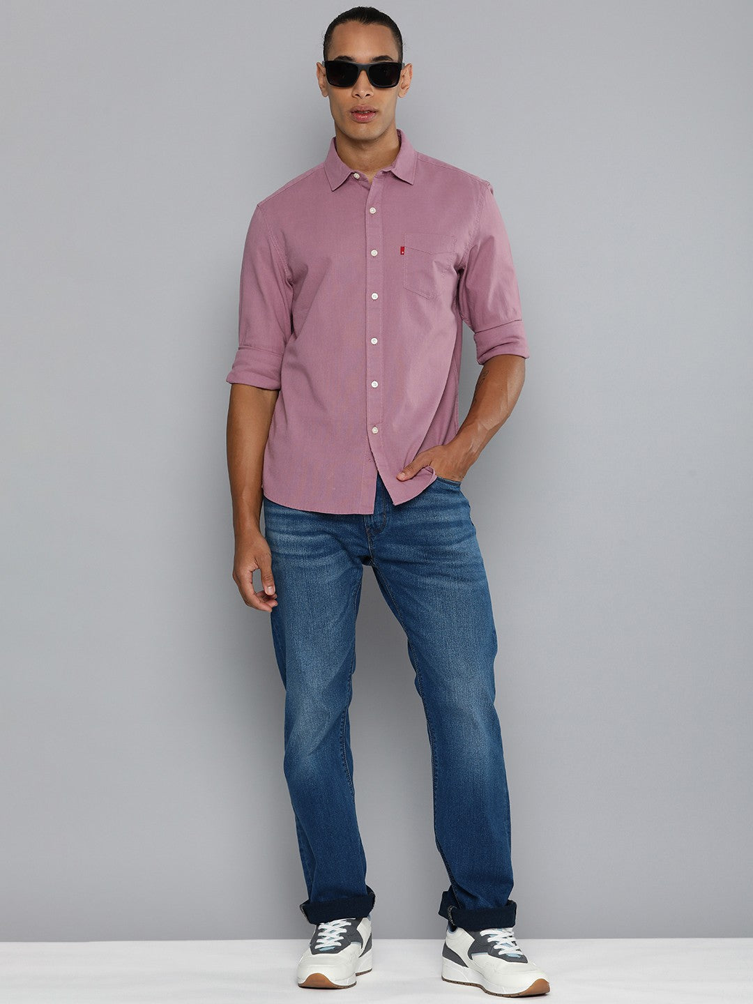Men's 551 Blue Loose Fit Mid Rise Jeans