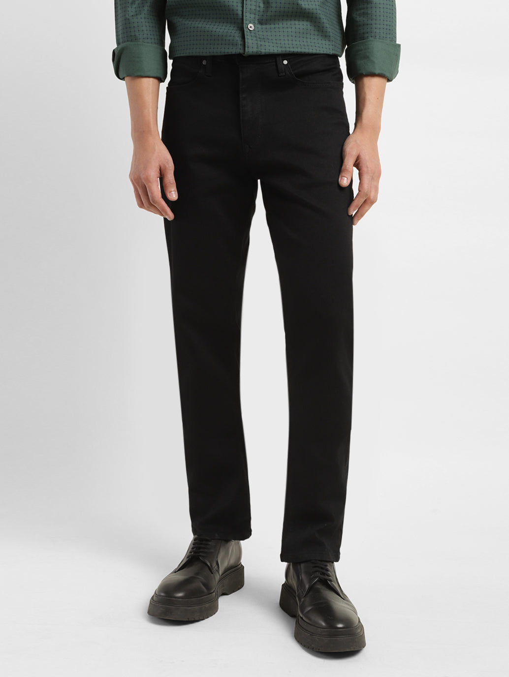Men's Redloop 511 Black Slim Fit Mid Rise Jeans