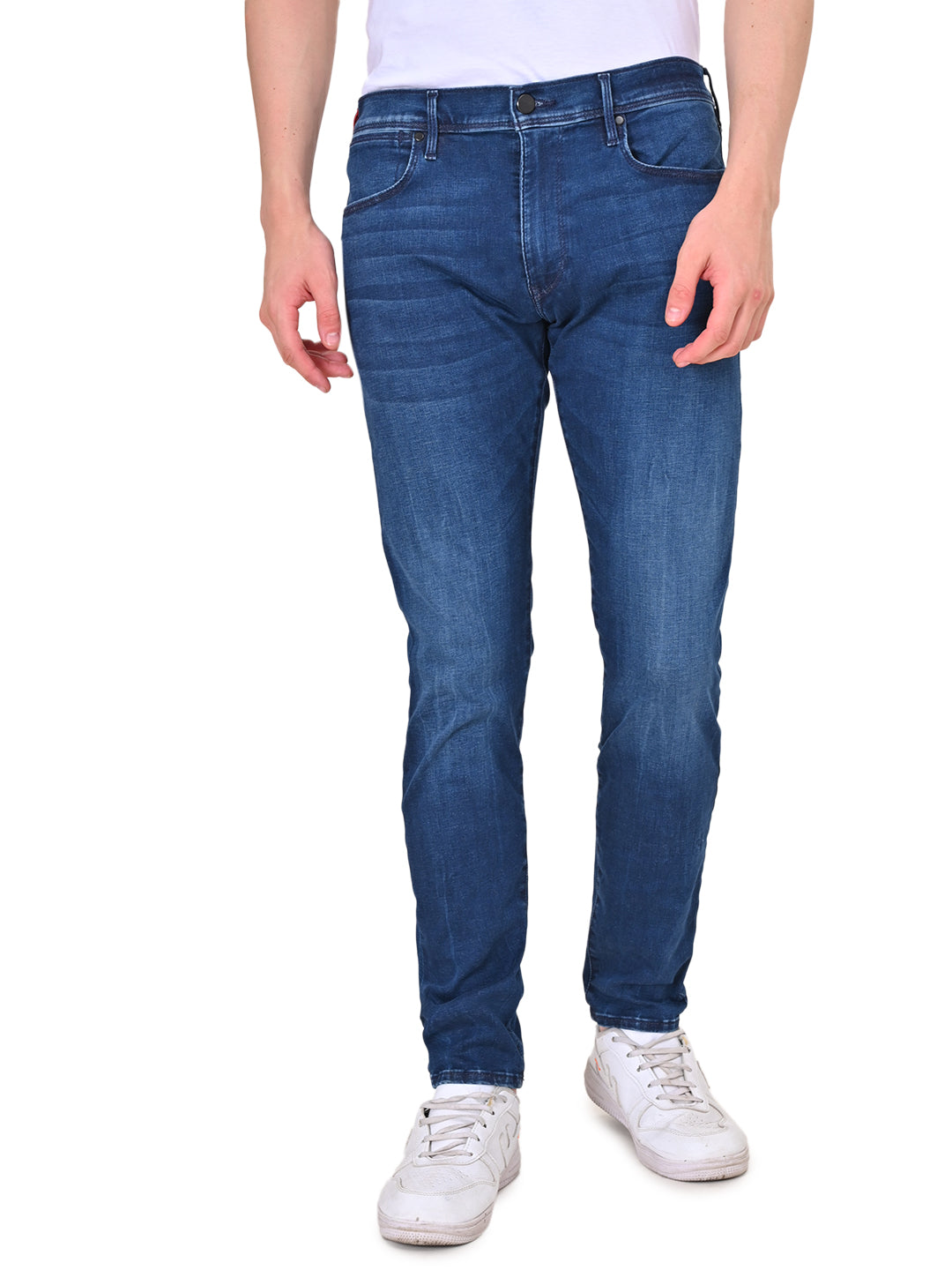 Men's Redloop 512 Blue Slim Tapered Fit Mid Rise Jeans