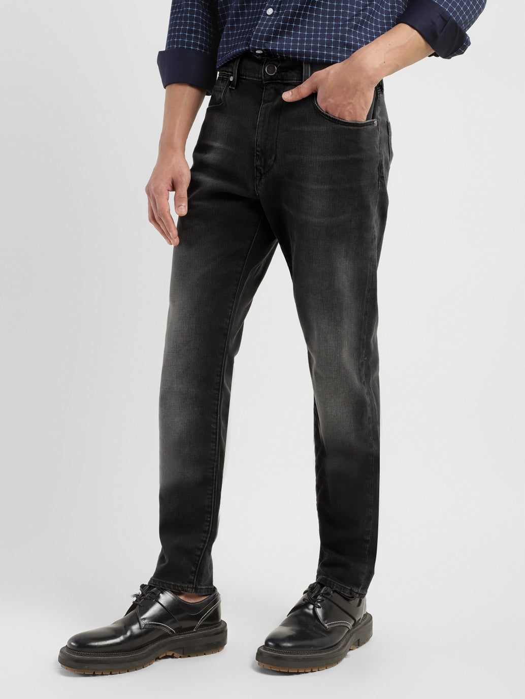 Men's Redloop 512 Grey Slim Tapered Fit Mid Rise Jeans