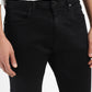 Men's Redloop 512 Black Slim Tapered Fit Mid Rise Jeans - FrontDetails View