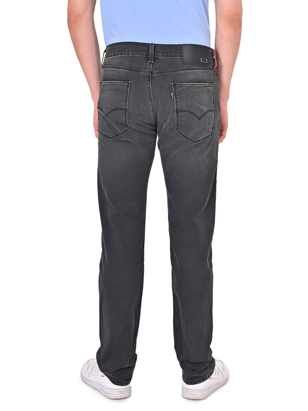 Men's Redloop 513 Grey Slim Straight Fit Mid Rise Jeans - 3 View