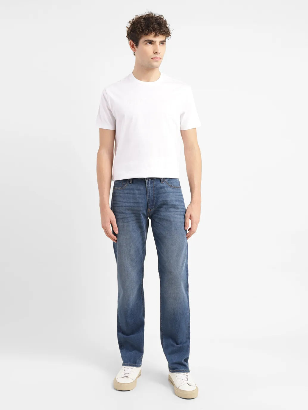 Men's Redloop 512 Blue Slim Tapered Fit Mid Rise Jeans