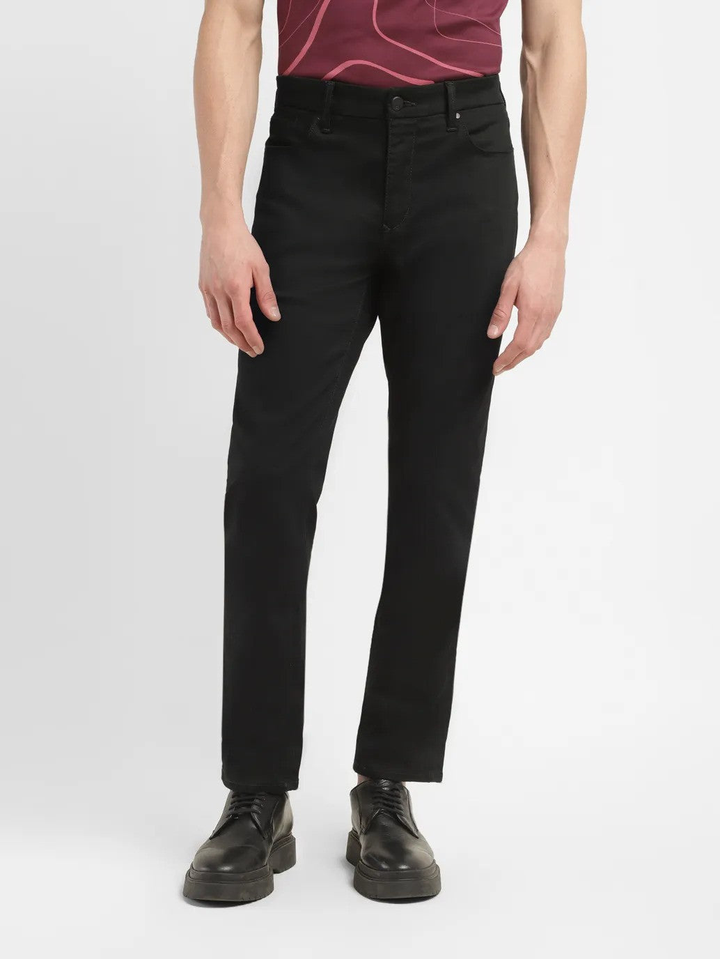 Men's Redloop 511 Black Slim Fit Mid Rise Jeans