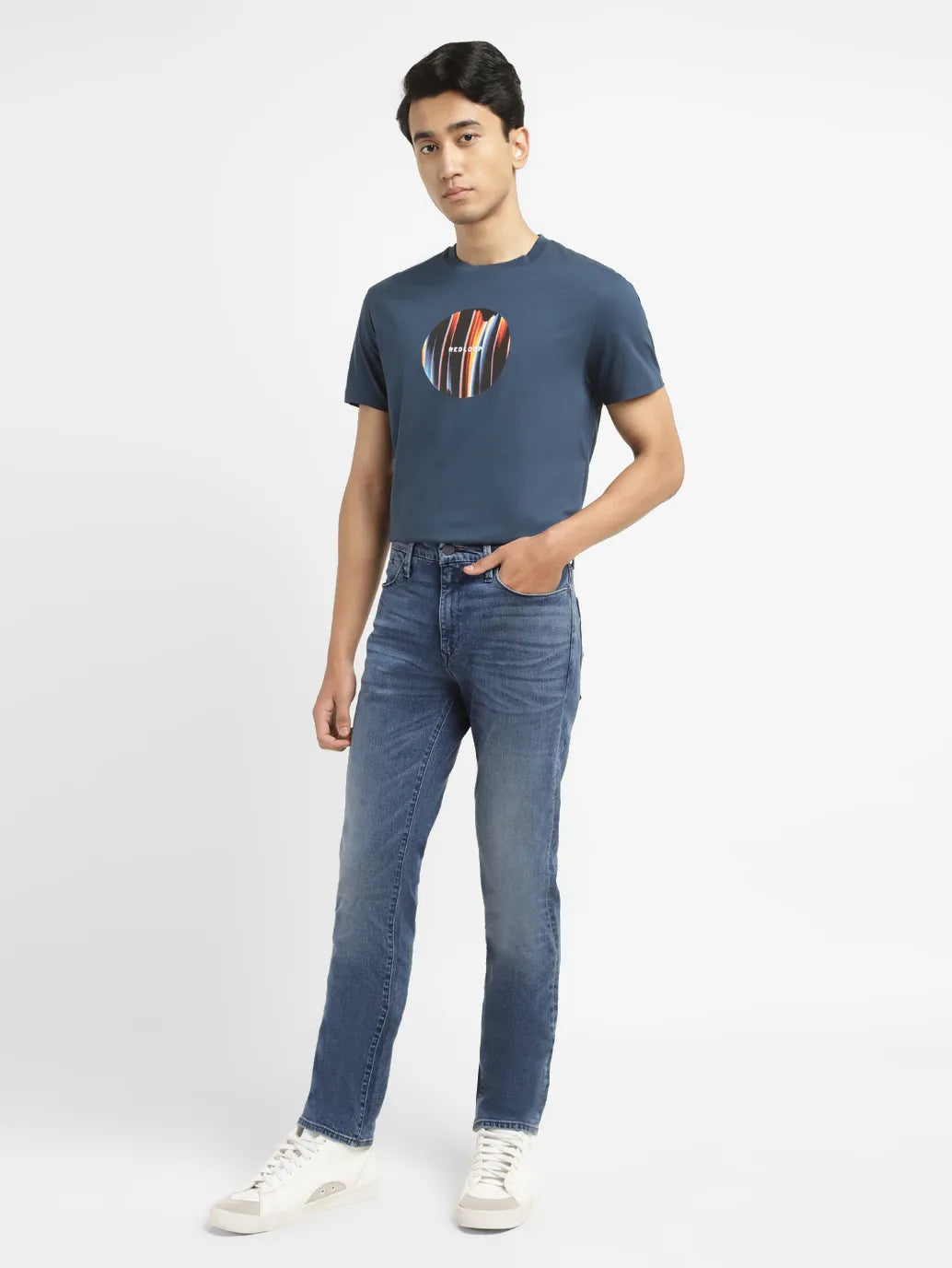 Men's Redloop 511 Blue Slim Fit Mid Rise Jeans