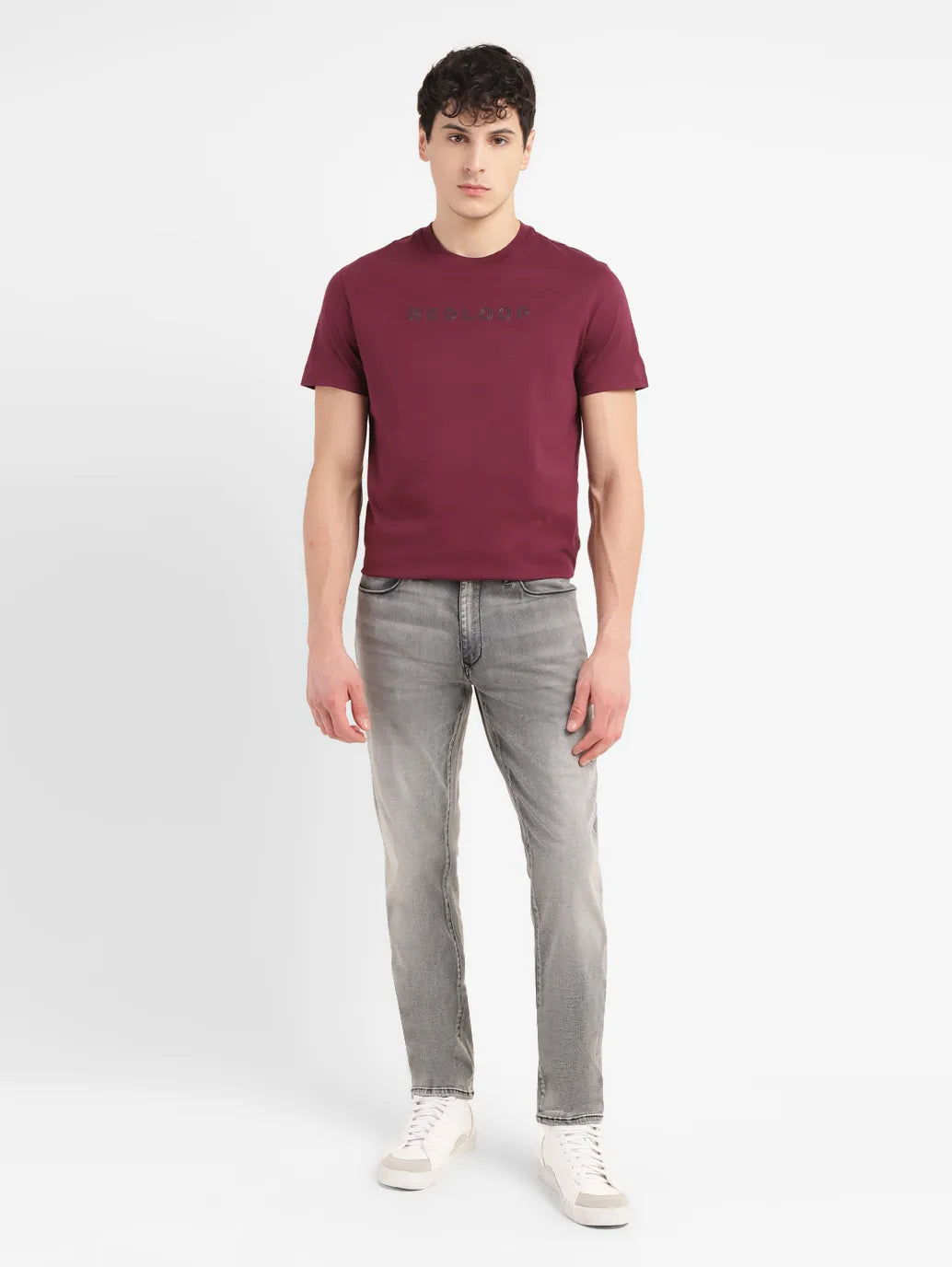 Men's Redloop 511 Grey Slim Fit Mid Rise Jeans