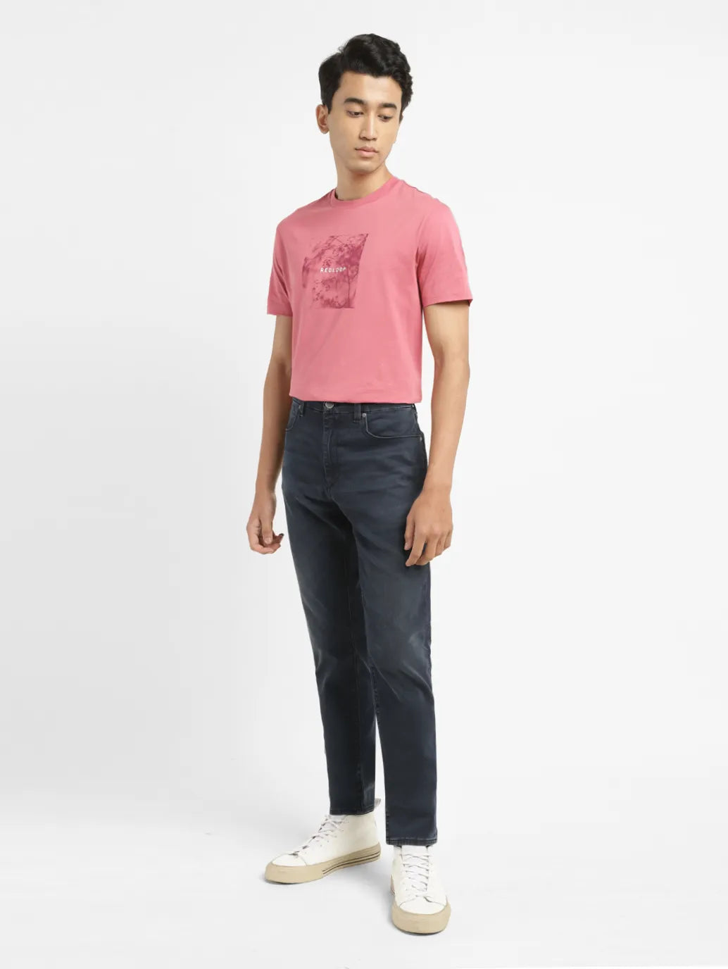 Men's Redloop 512 Blue Slim Tapered Fit Mid Rise Jeans