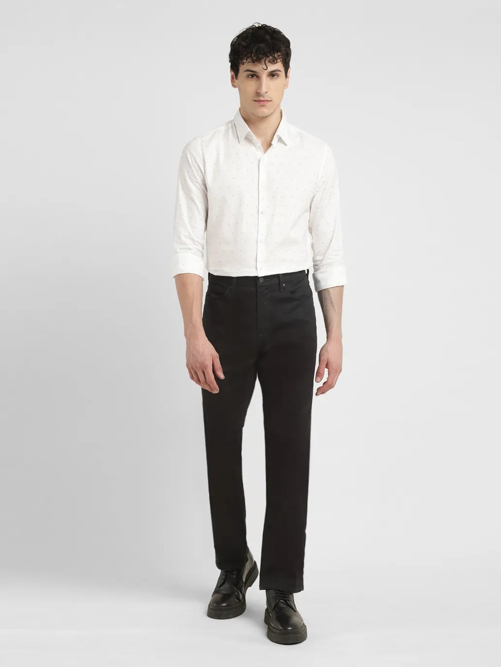 Men's Redloop 541 Black Athletic Tapered Fit Mid Rise Jeans