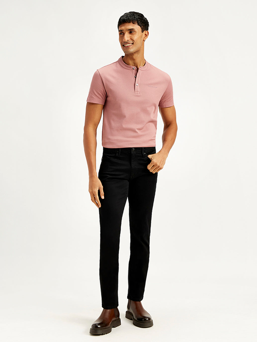 Men's Redloop 511 Black Slim Fit Mid Rise Jeans