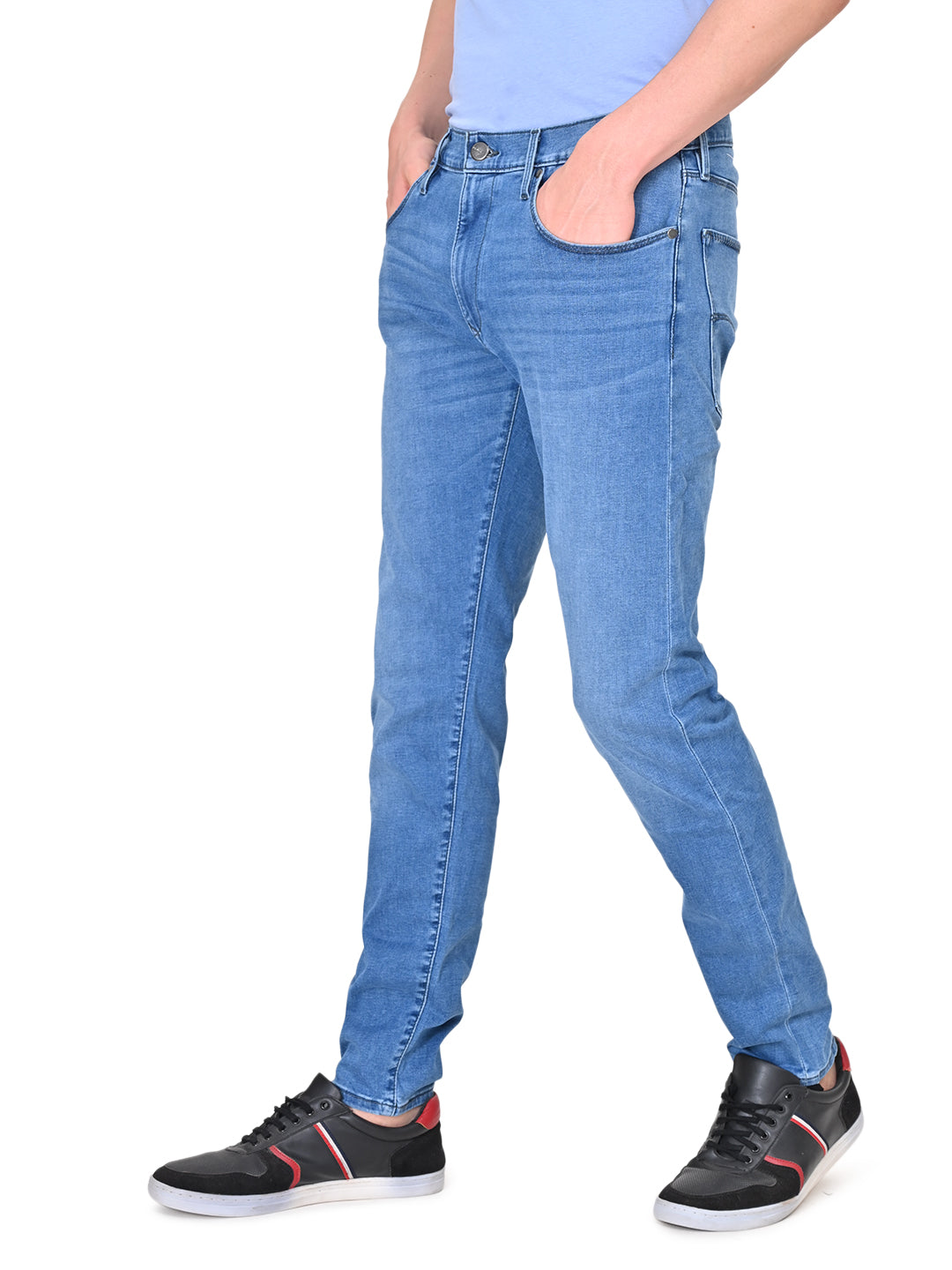 Men's Redloop 512 Blue Slim Tapered Fit Mid Rise Jeans