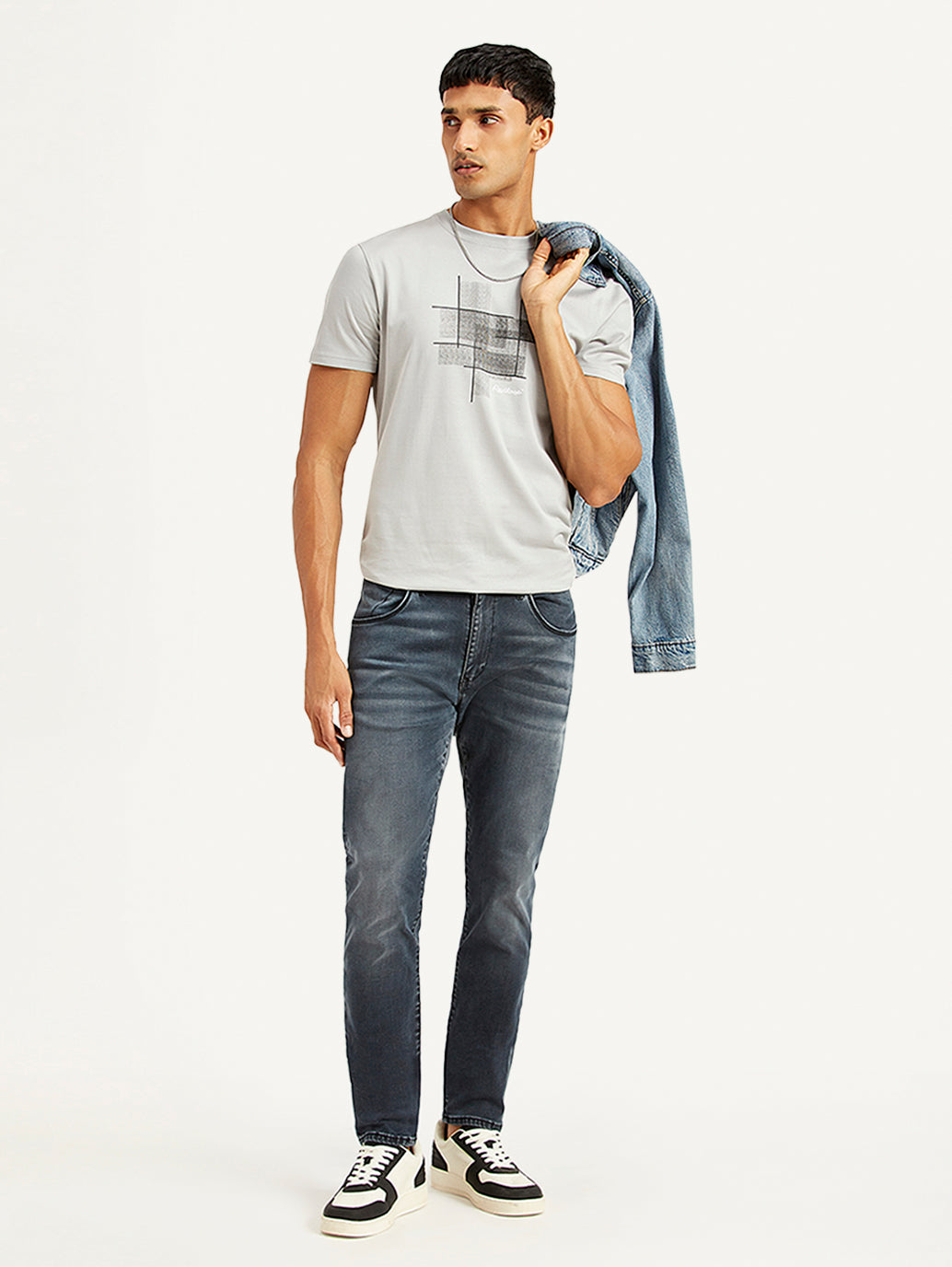 Men's Redloop 512 Blue Slim Tapered Fit Mid Rise Jeans