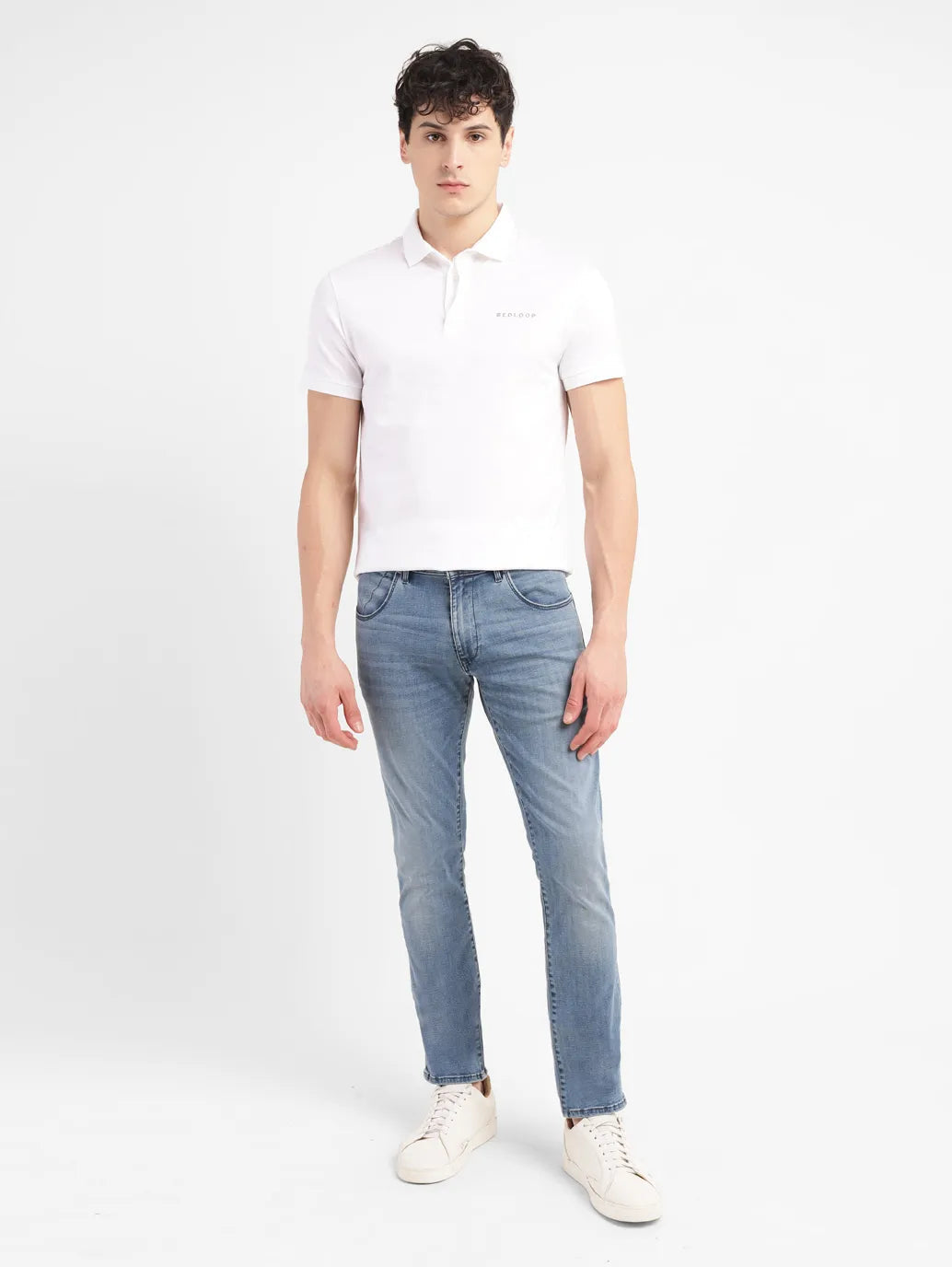 Men's Redloop 65504 Blue Skinny Fit Mid Rise Jeans