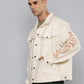 Men's Cotton Typography Embroidered Jacket